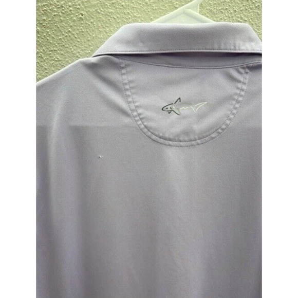 Mens Greg Norman Shirt Size Medium Purple Short Sleeve Golf Polo - Picture 6 of 10